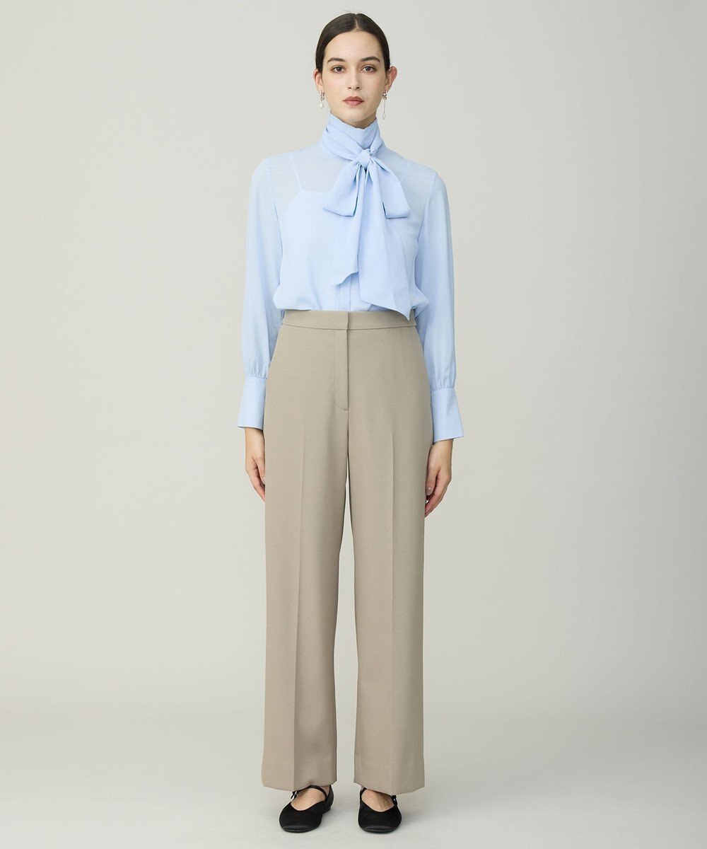 ICB 【洗える】 トリアセボディシェルピーチ ワイドパンツ 