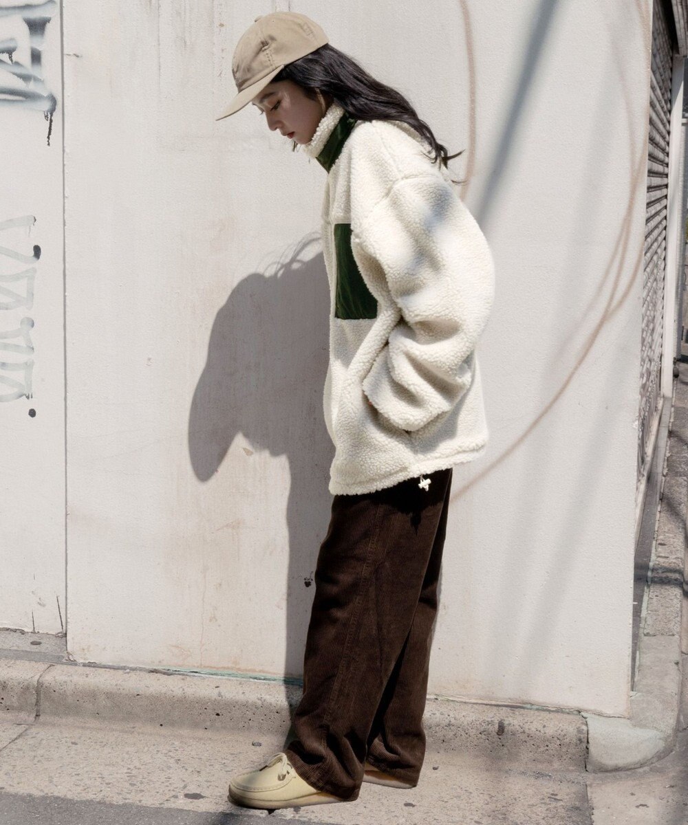 WEGO 【ユニセックス着用ITEM/ウエストゴム/SMLサイズ展開】コーデュロイイージーストレートパンツ 