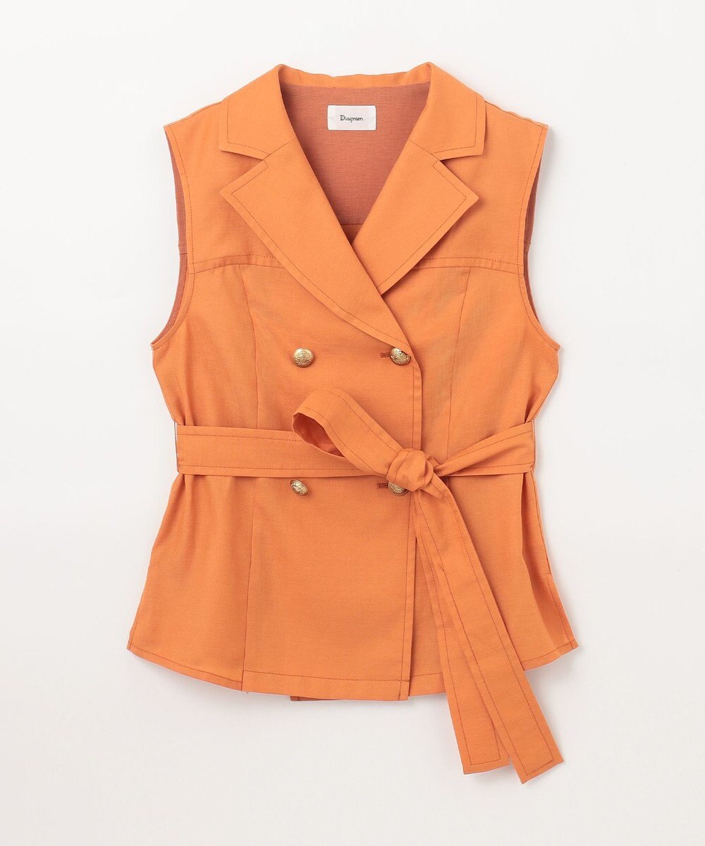 GRACE CONTINENTAL リネンタッチダブルブラウス 