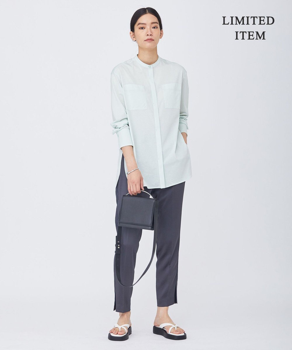 ICB 【WEB限定・洗える】ライクアウーブン バンドカラーカットソー 