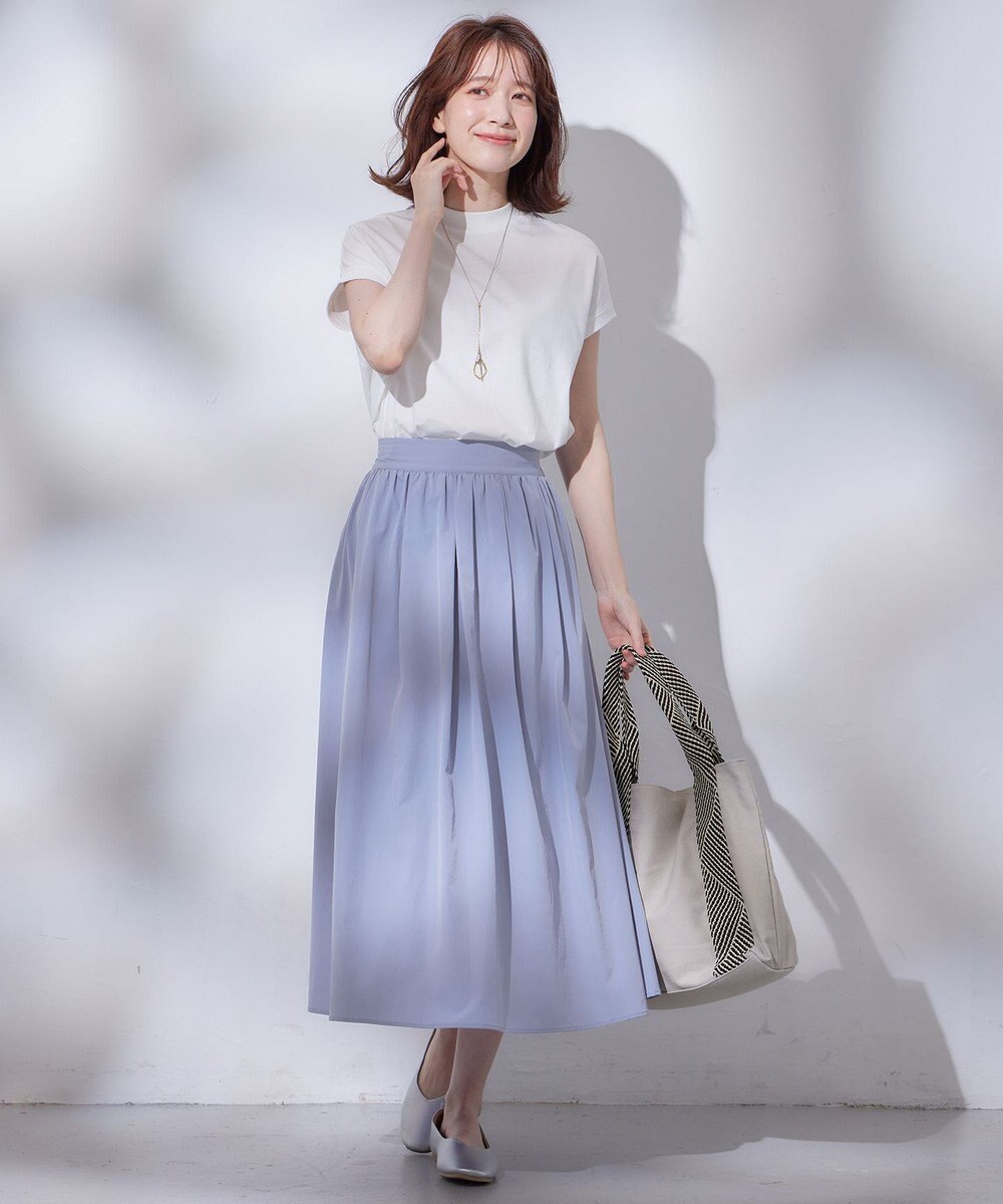 ANY 【ウエストゴム】タフタフレアスカート 