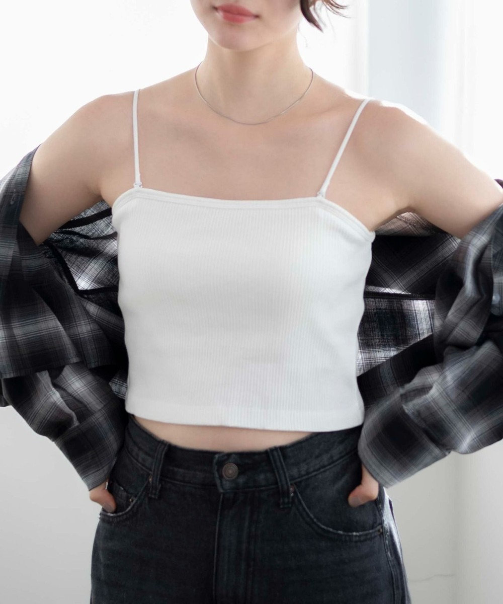 WEGO 【カップ付き】なちゅ盛れカップインショートキャミ 