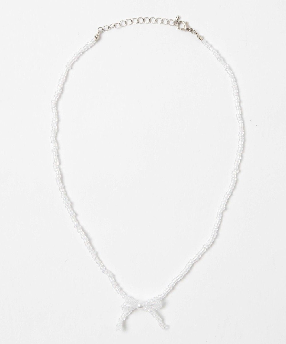 WEGO Lカラービーズリボンネックレス 