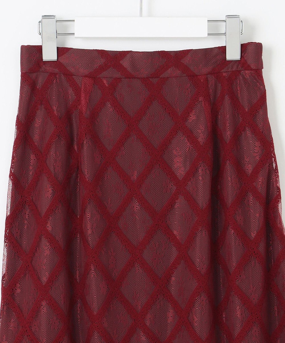 Feroux 【洗える】シアーチェック マーメイド スカート 