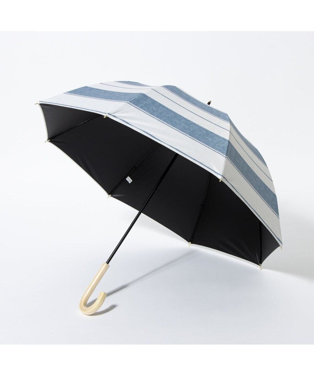 UNBILLION cache nez / 麻調ボーダーバルーンショートパラソル 