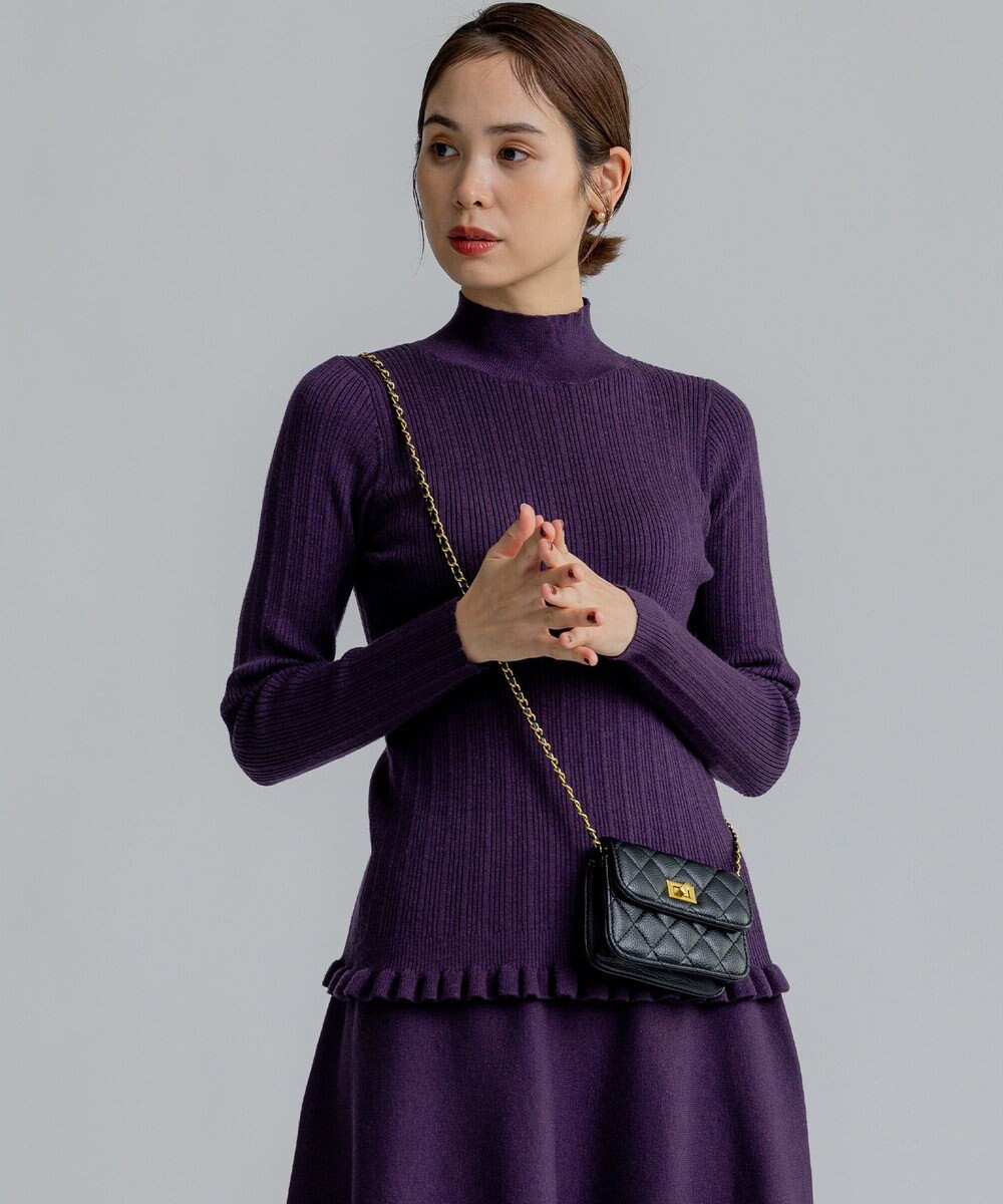 組曲 リブハイネック  ニット 