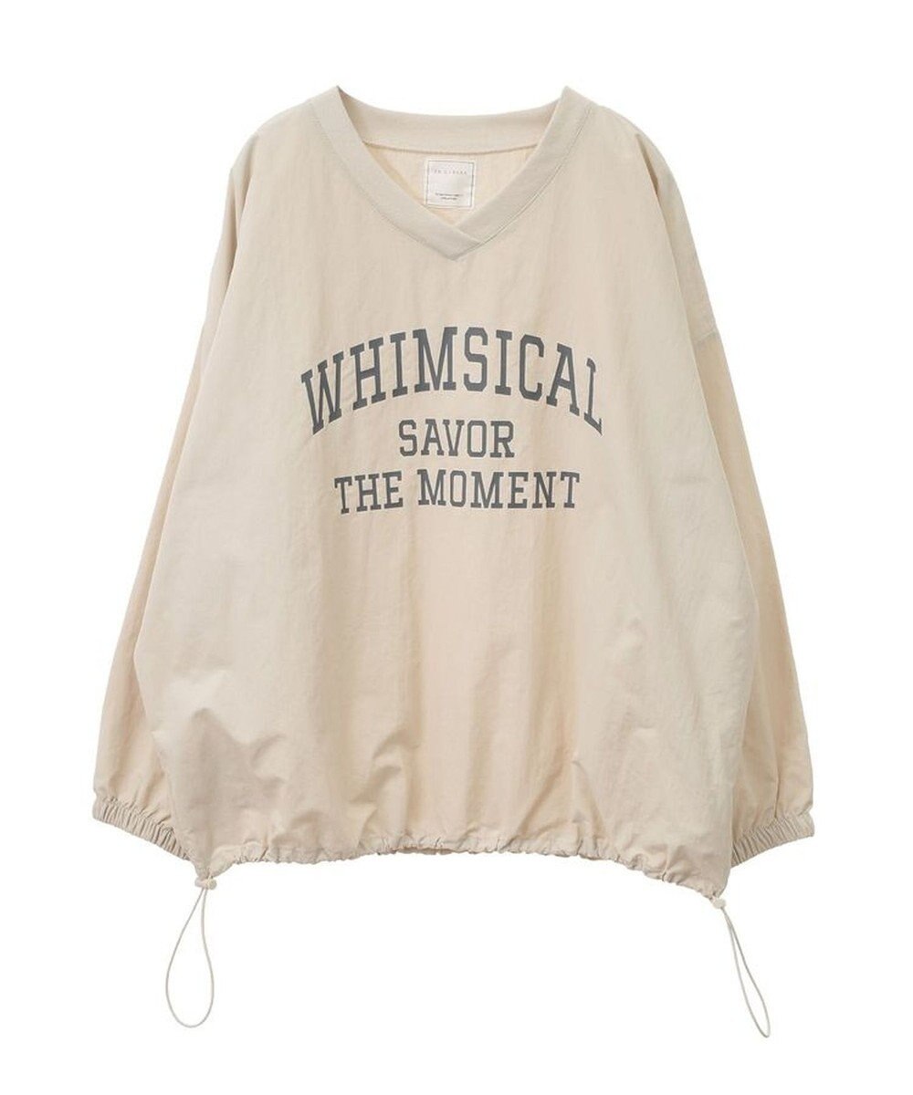 Green Parks ナイロンロゴＶネックプルオーバー 