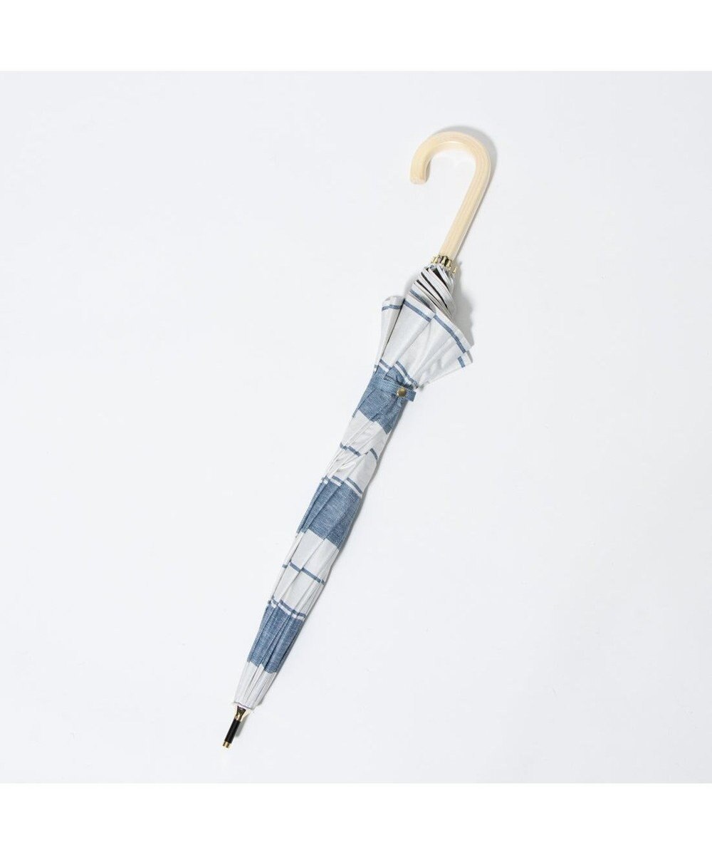 UNBILLION cache nez / 麻調ボーダーバルーンショートパラソル 