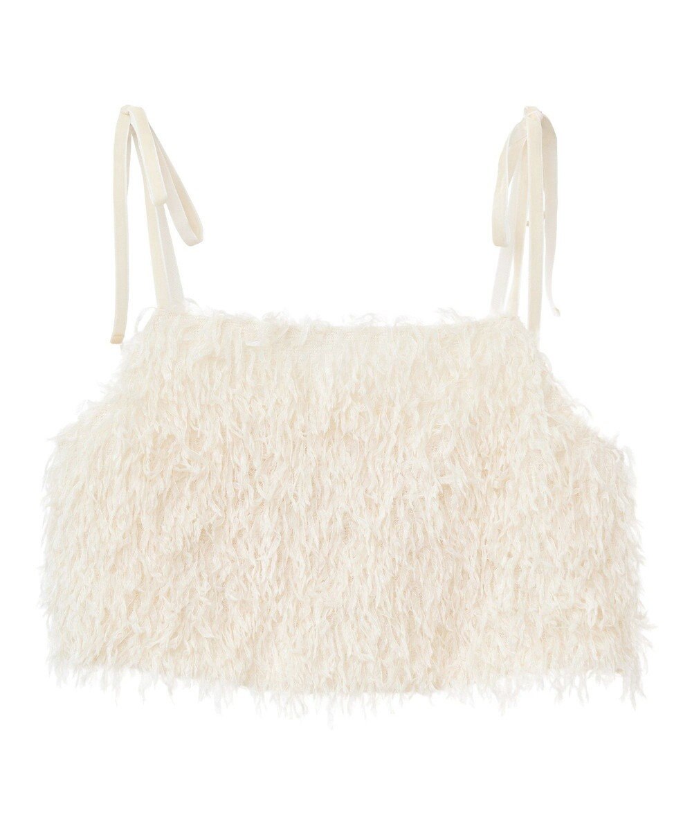 earth music&ecology 【WEB限定】ベロアリボンフェザービスチェ 