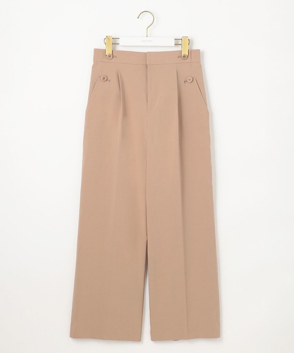 ANY SIS L 【ストレッチ・接触冷感・撥水・UVカット・洗える】エアリーストレッチ ワイドパンツ 