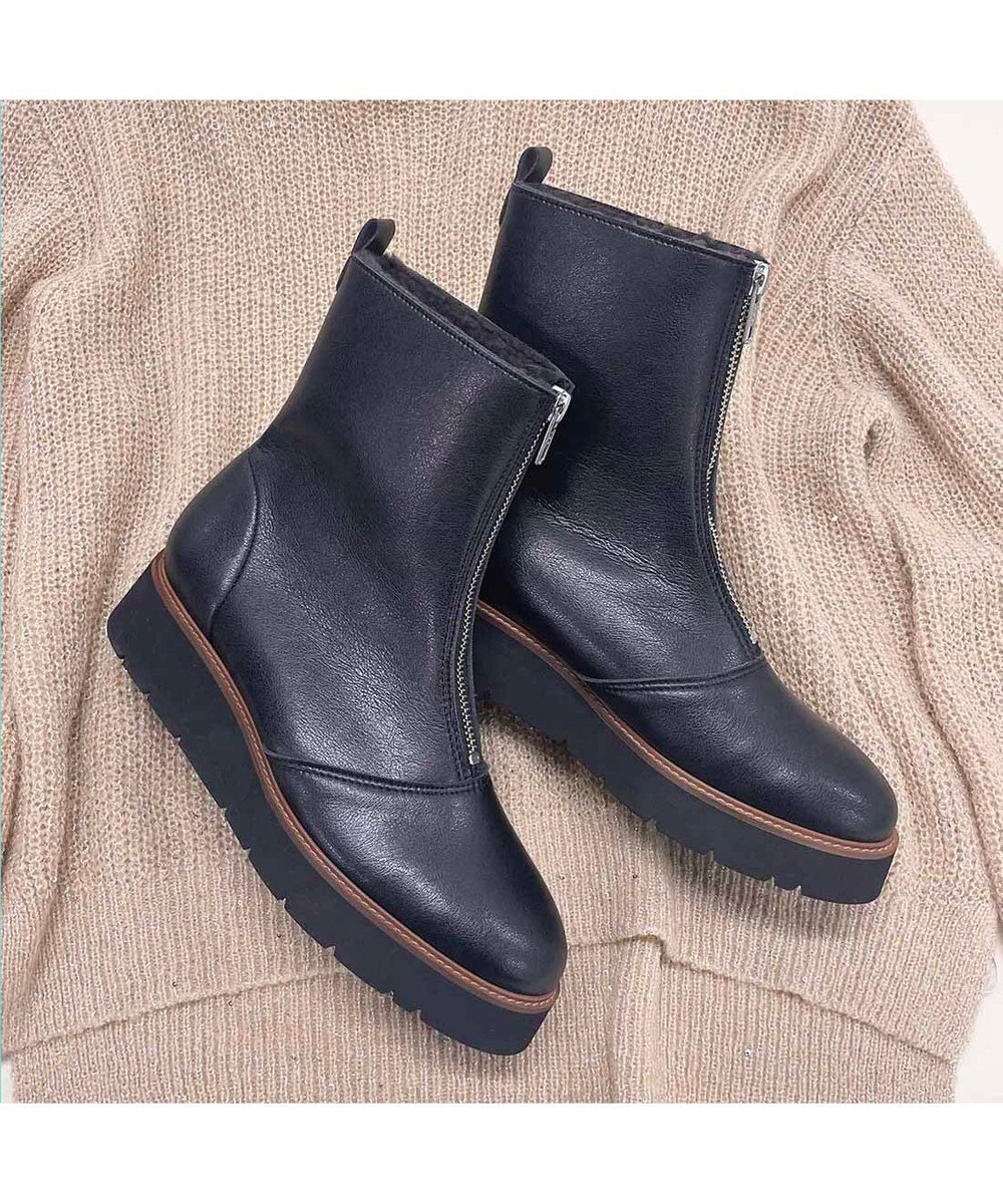 MODE ET JACOMO <MODE ET JACOMO>厚底フロントジッパーブーツ 