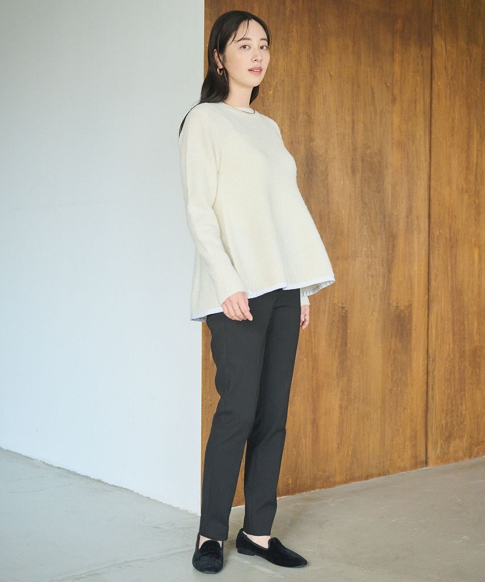 #Newans 【洗える】フレアシルエットチュニックニット 