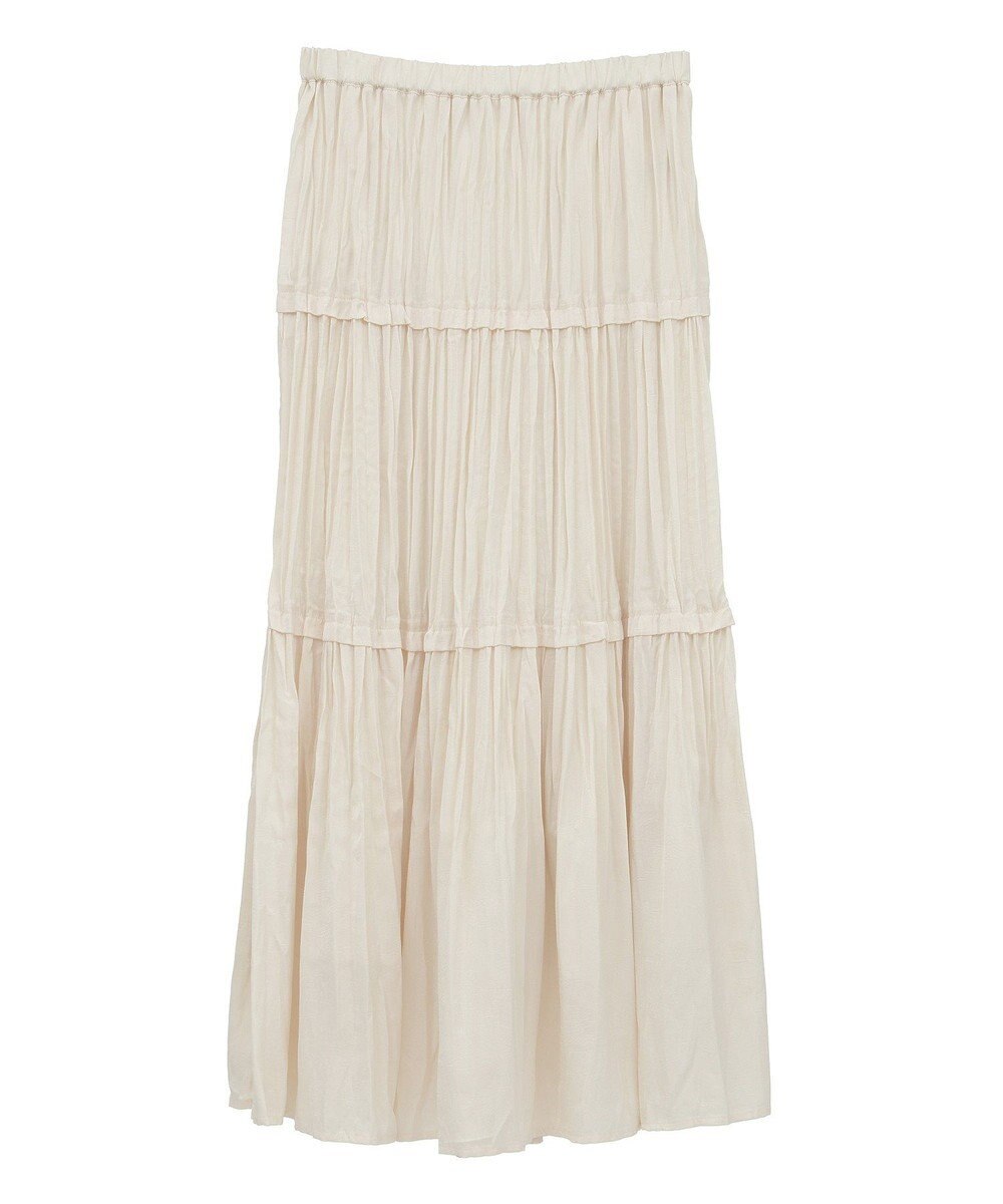 YECCA VECCA ランダムプリーツサテンマーメイドスカート 