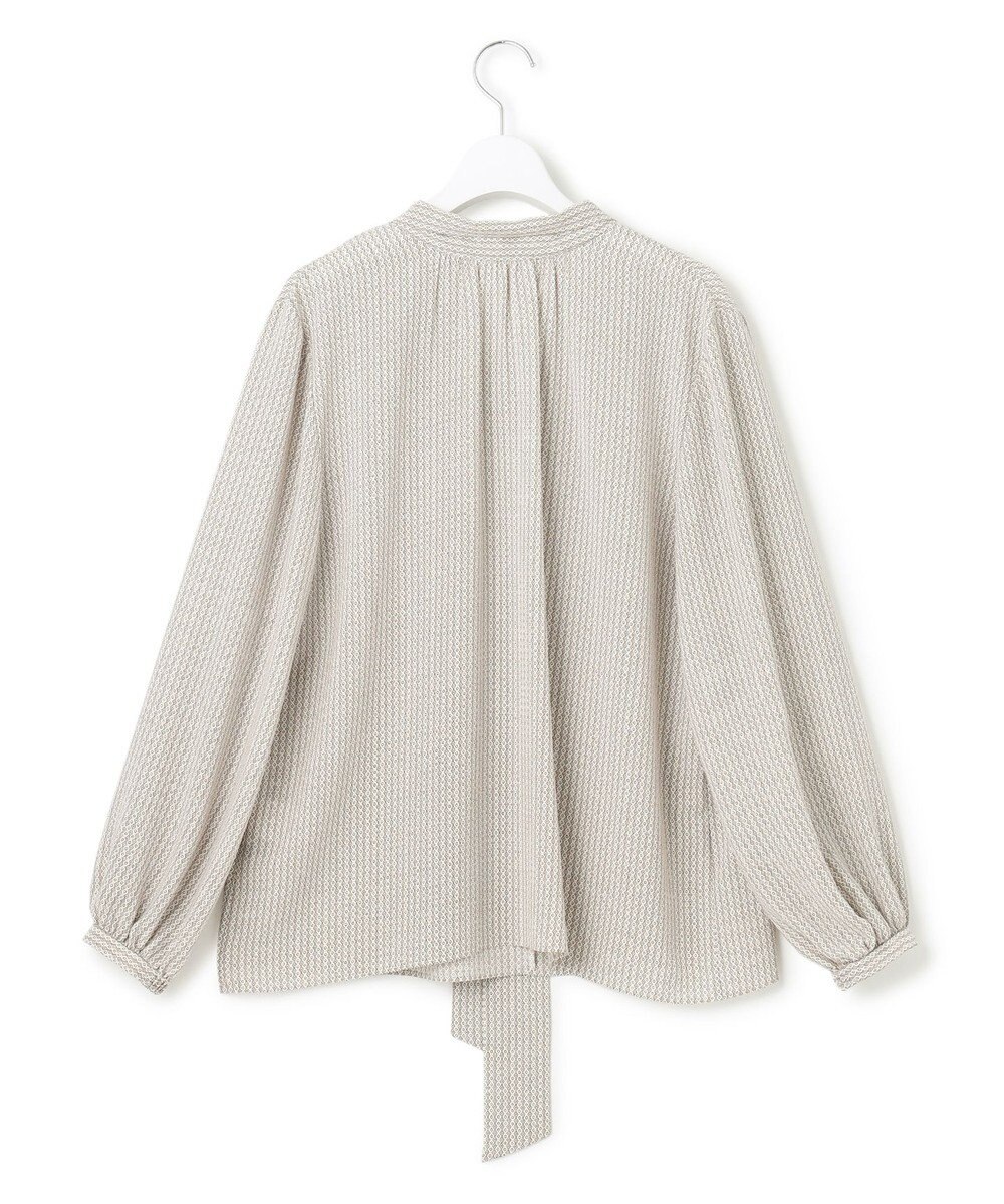 23区 L 【洗える】ヴィンテージ プリント ボウタイ ブラウス 