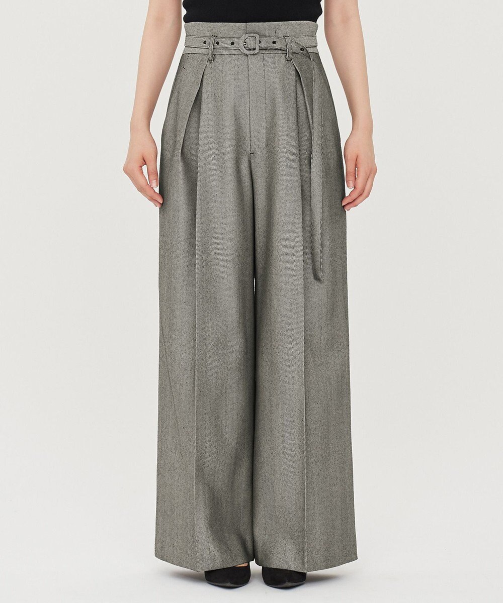 uncrave ヘリンボーンスーツ ワイドパンツ（uncrave WHITE） 