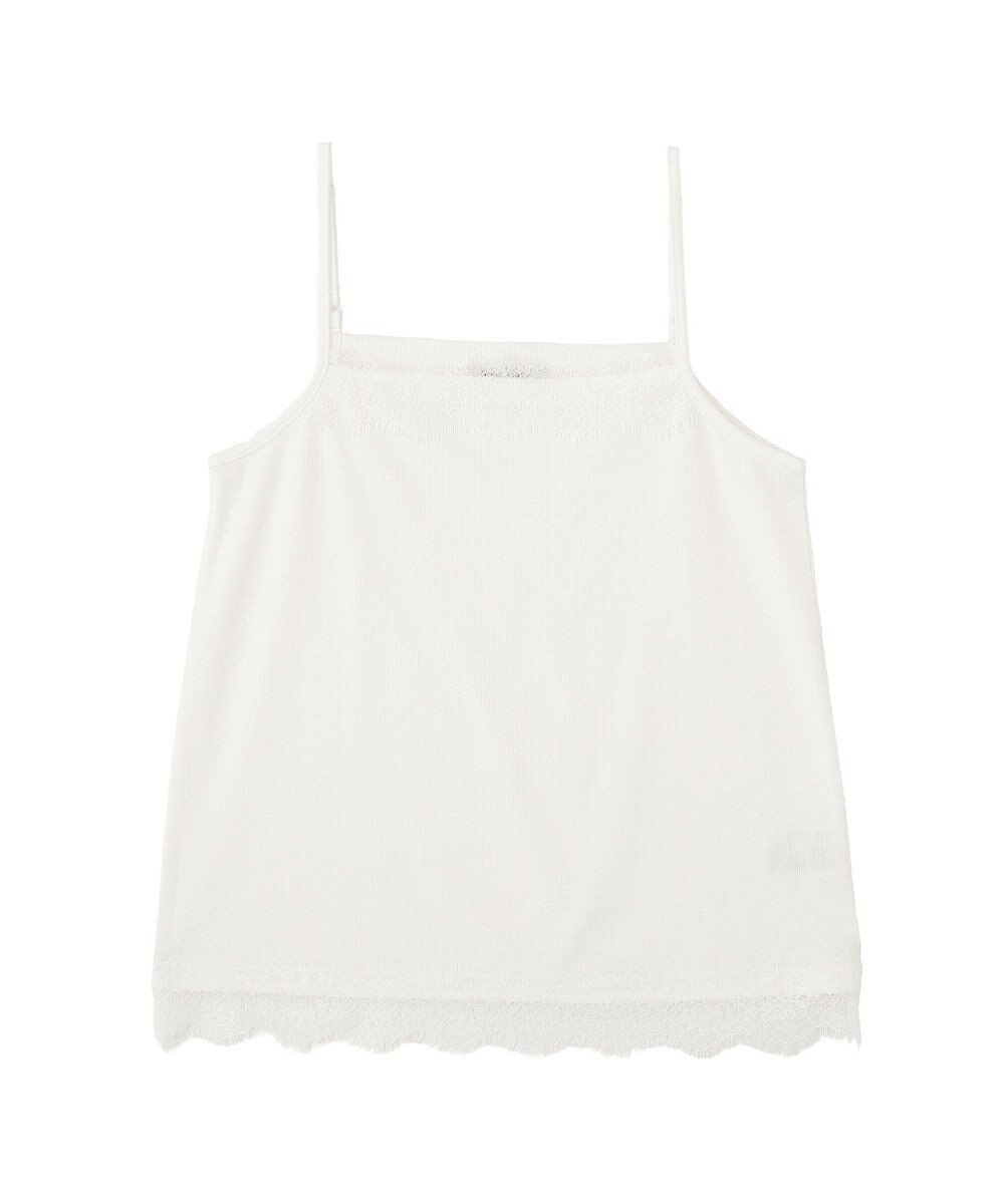 Green Parks ヒゲレーススクエアキャミソール 