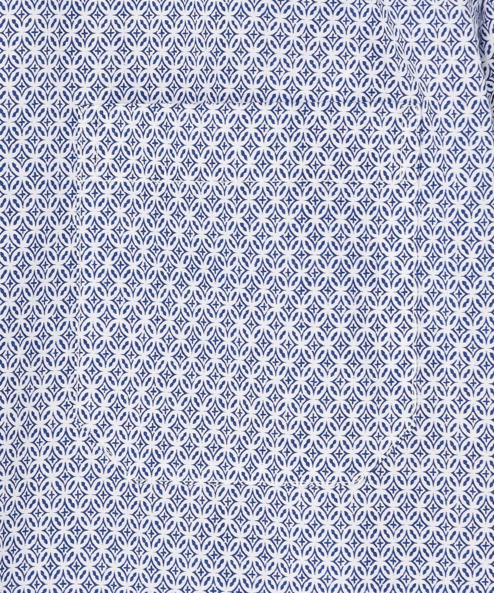 JOSEPH ABBOUD 【キングサイズ・オーガニックコットン・日本素材】ジオメトリックパターンプリントシャツ　26SSモデル 