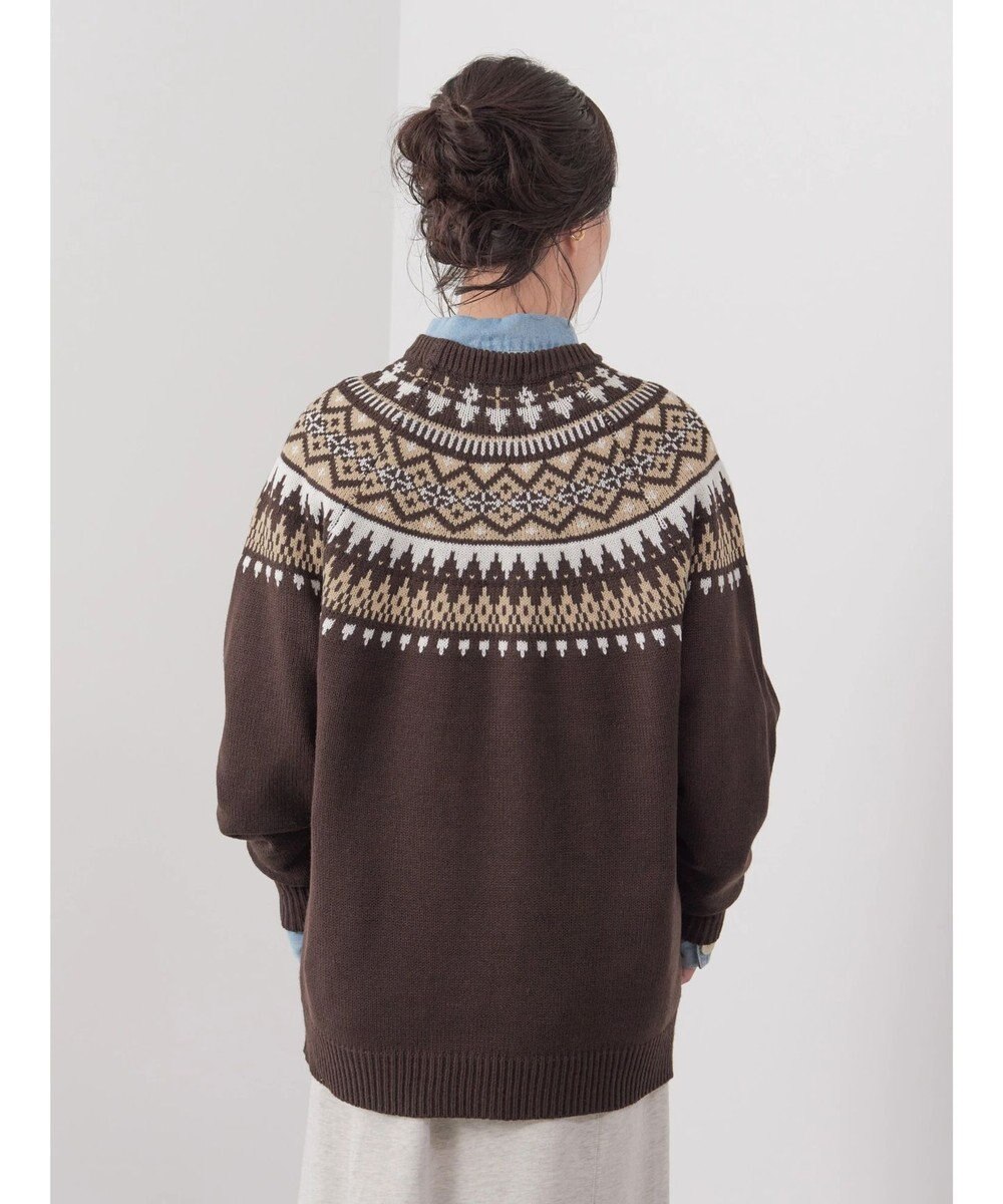 CRAFT STANDARD BOUTIQUE 【男女兼用】求心柄クルーネックニット 