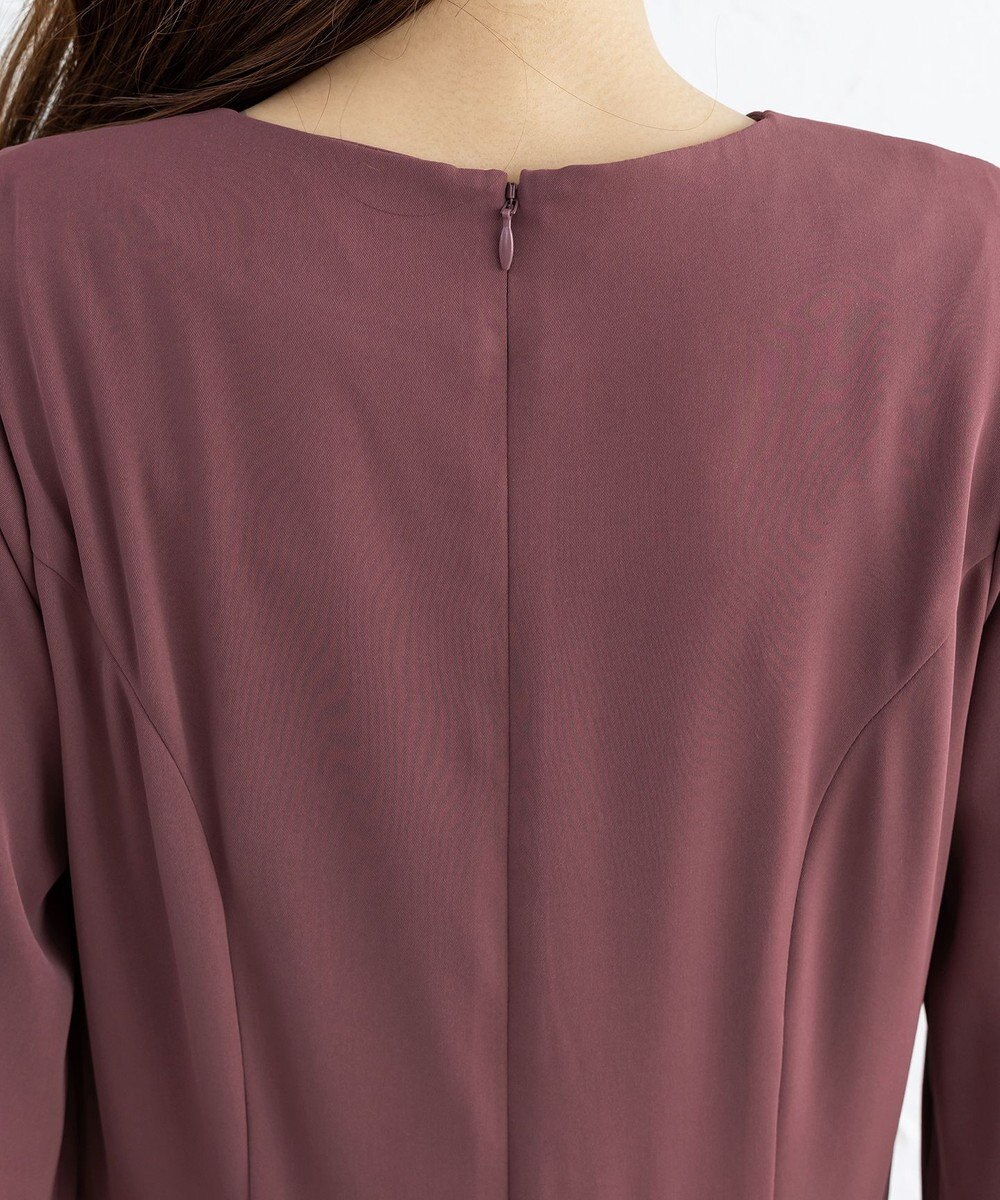 Tiaclasse L 【洗える】レース切り替えフレアワンピース 