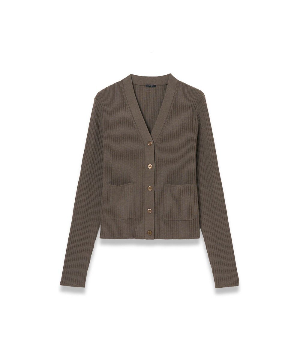 JOSEPH 【洗える】メリノリブ　カーディガン 