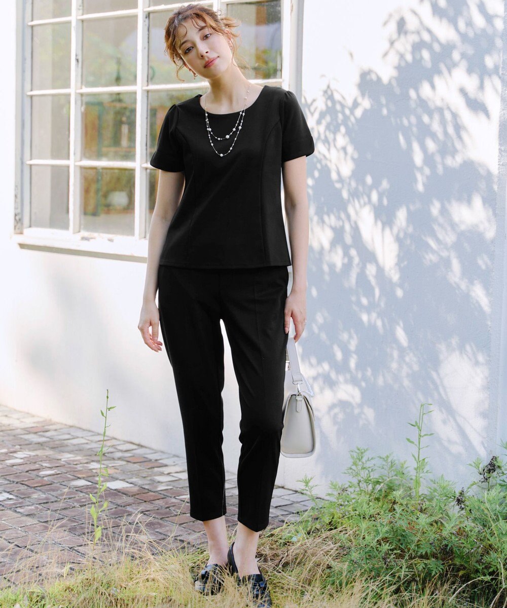 Tiaclasse L 【UVカット・吸水速乾】 “きれい見え” カットソーテーパードパンツ 