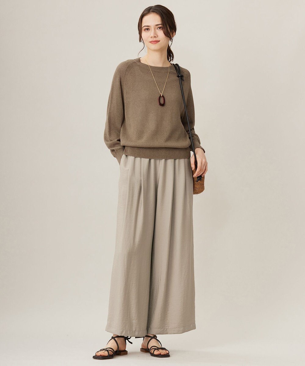 自由区 S 【洗える】ペーパーブレンドプルオーバー ニット 