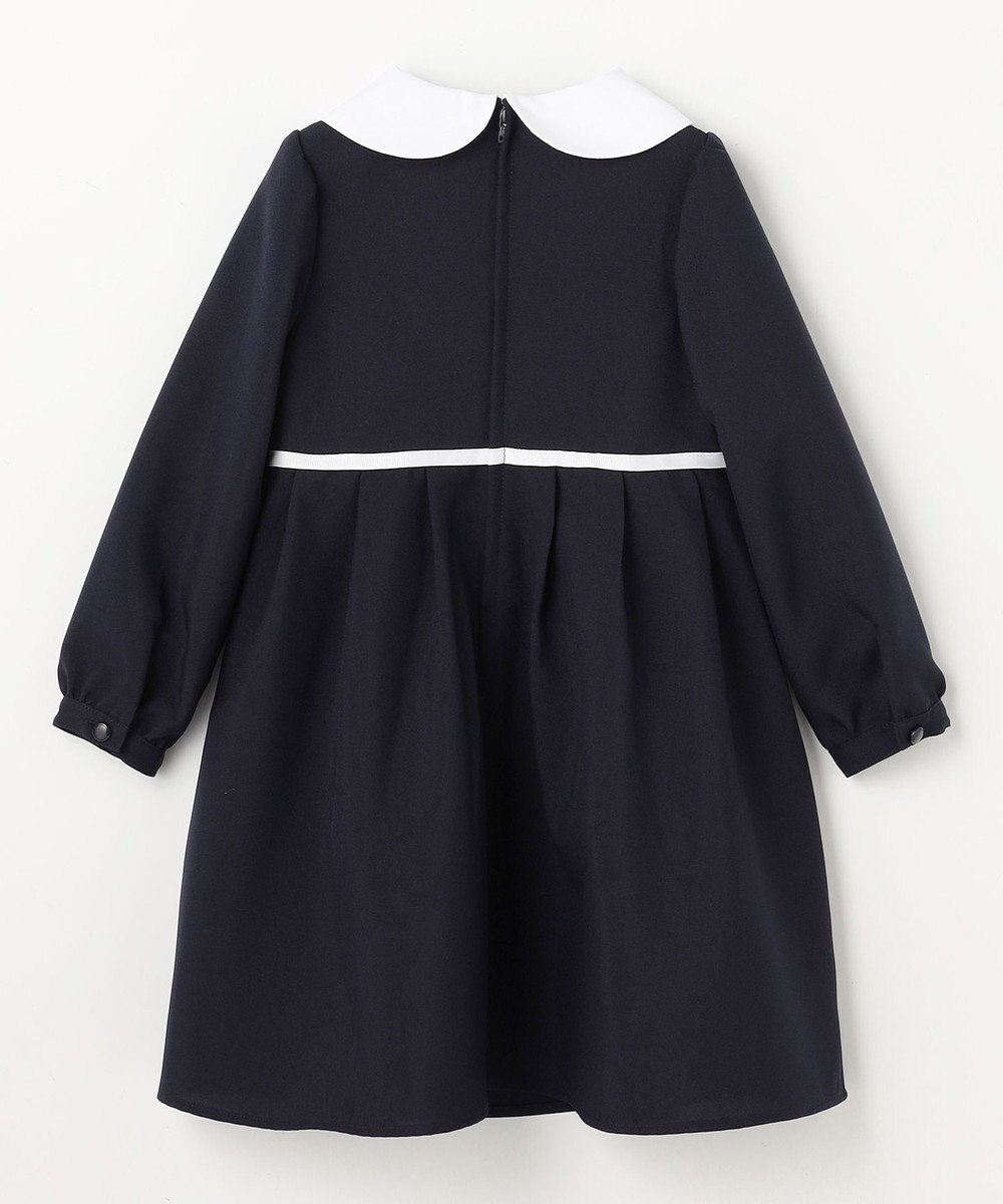 ANY KIDS 襟付き リボン 長袖ワンピース 