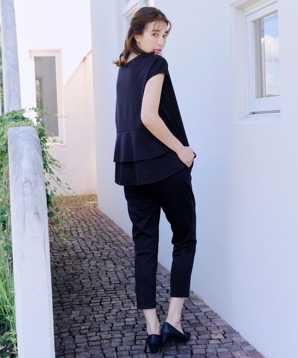 Tiaclasse L 【UVカット・吸水速乾】 “きれい見え” カットソーテーパードパンツ 