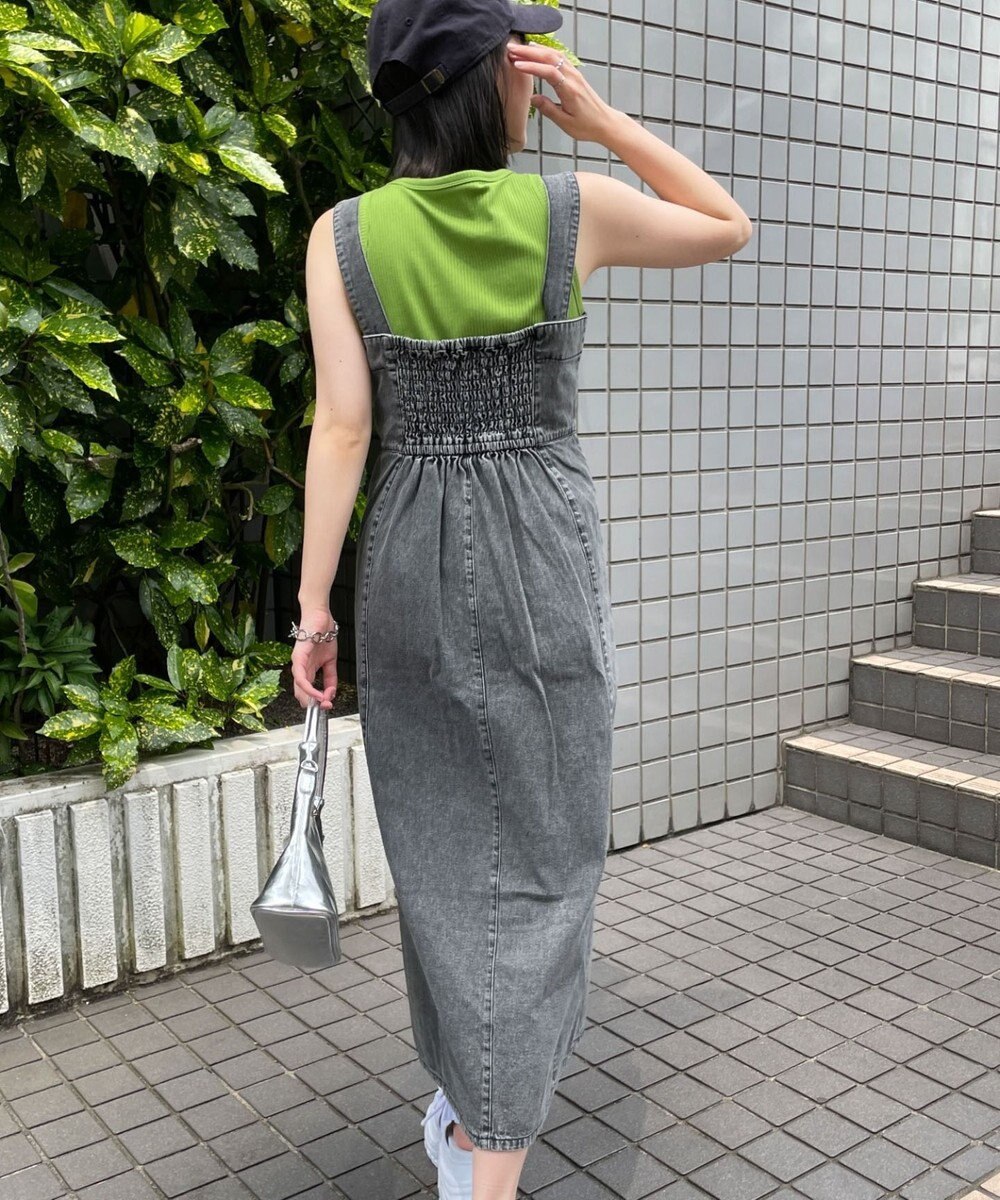 WEGO デニムWジップジャンスカ 