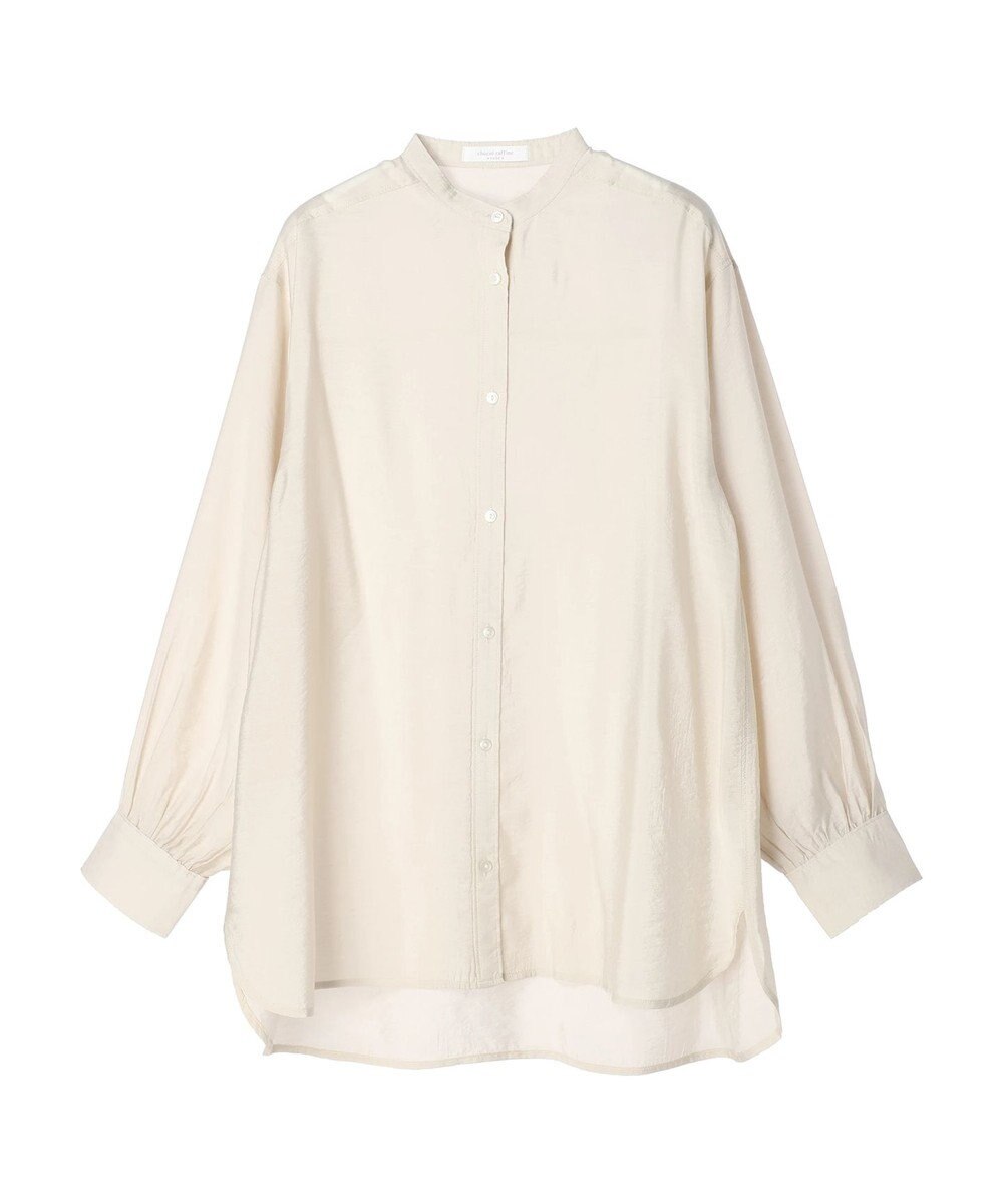 Green Parks バンドカラーシアーシャツ 