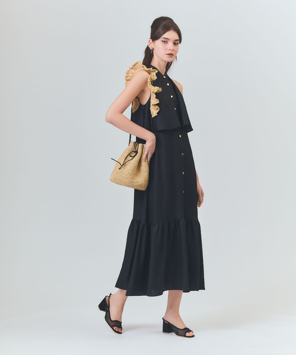 GRACE CONTINENTAL リネンライクホルタードレス 