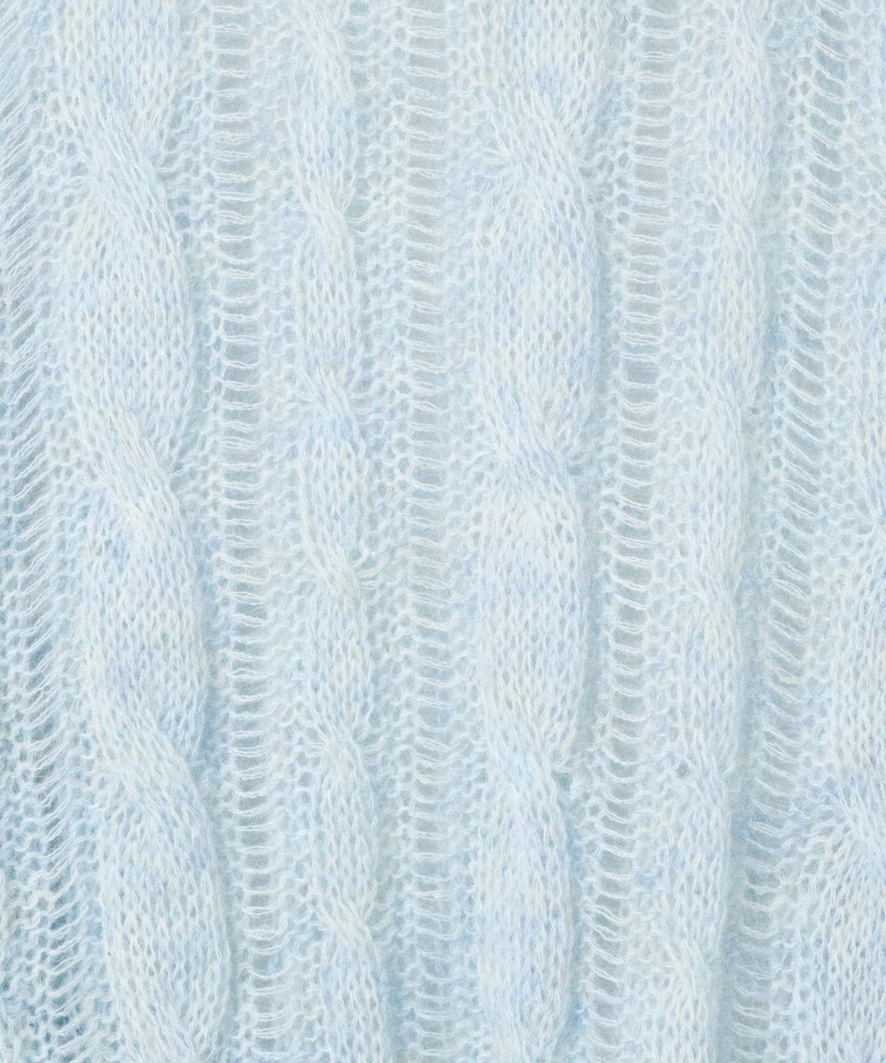 WEGO ケーブルメッシュメランジニット 