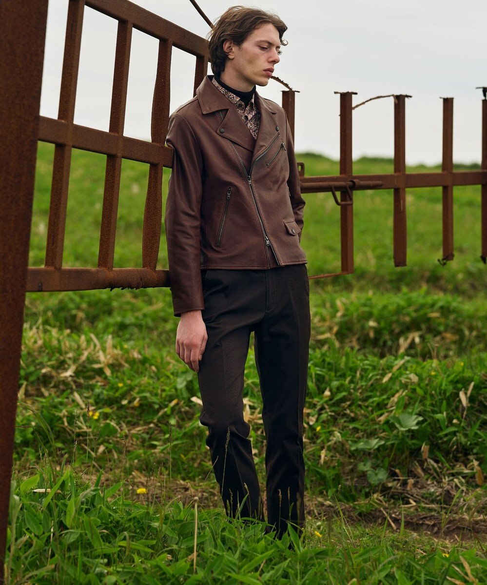 JOSEPH ABBOUD 【長く育てたいサスティナブルなレザー】ラムレザー ブルゾン 