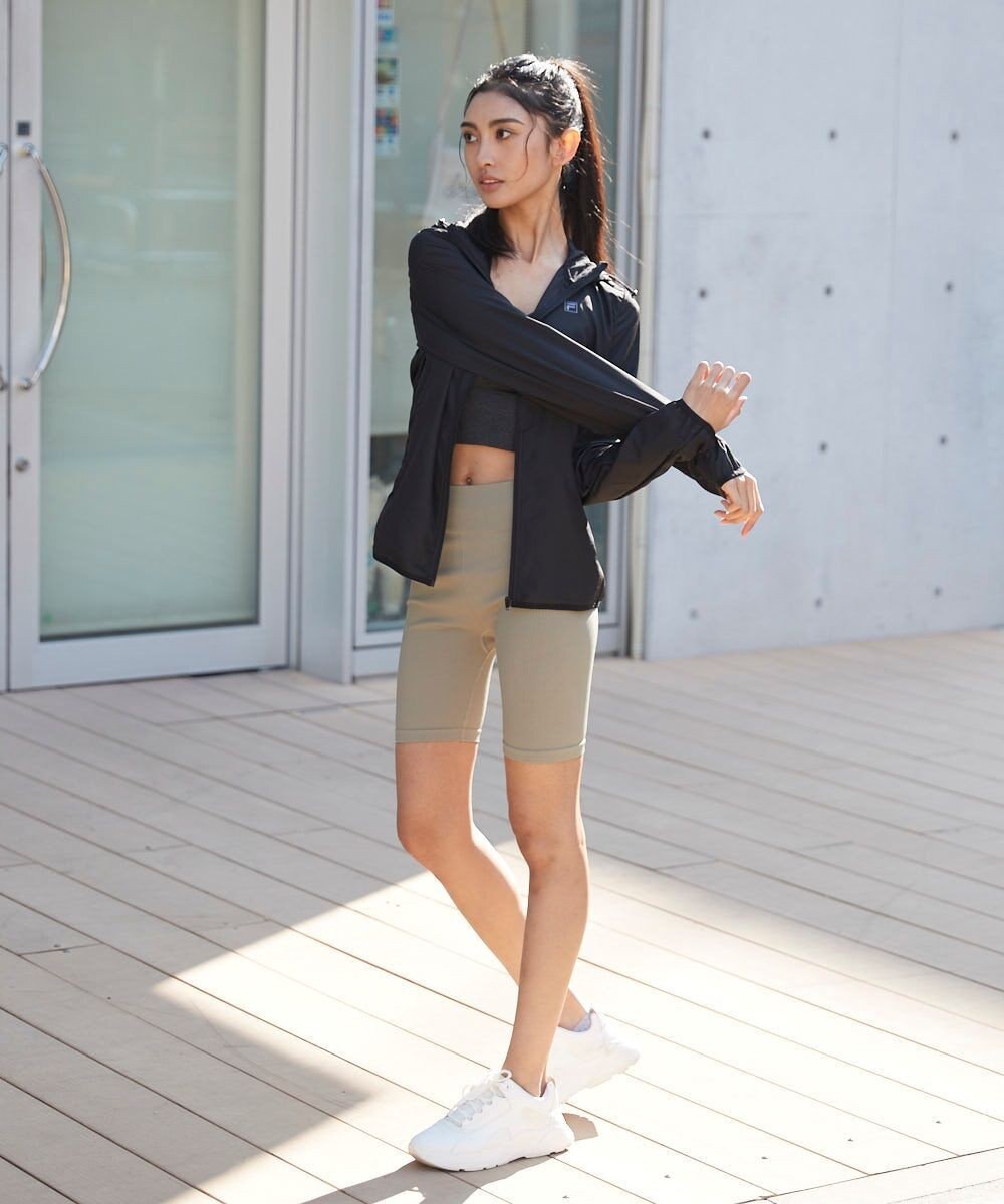 OP／FILA 【FILA】ラッシュガードフルジップ 軽量布帛パーカー 