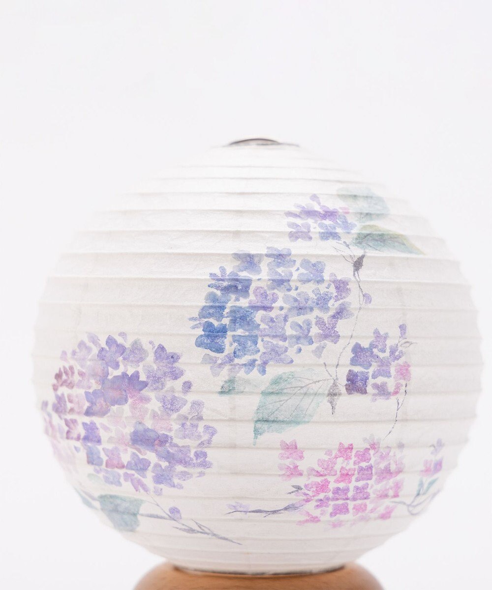 ちょうちん堂 【あかり道】〈手書絵付〉アジサイ ちょうちん ライト 