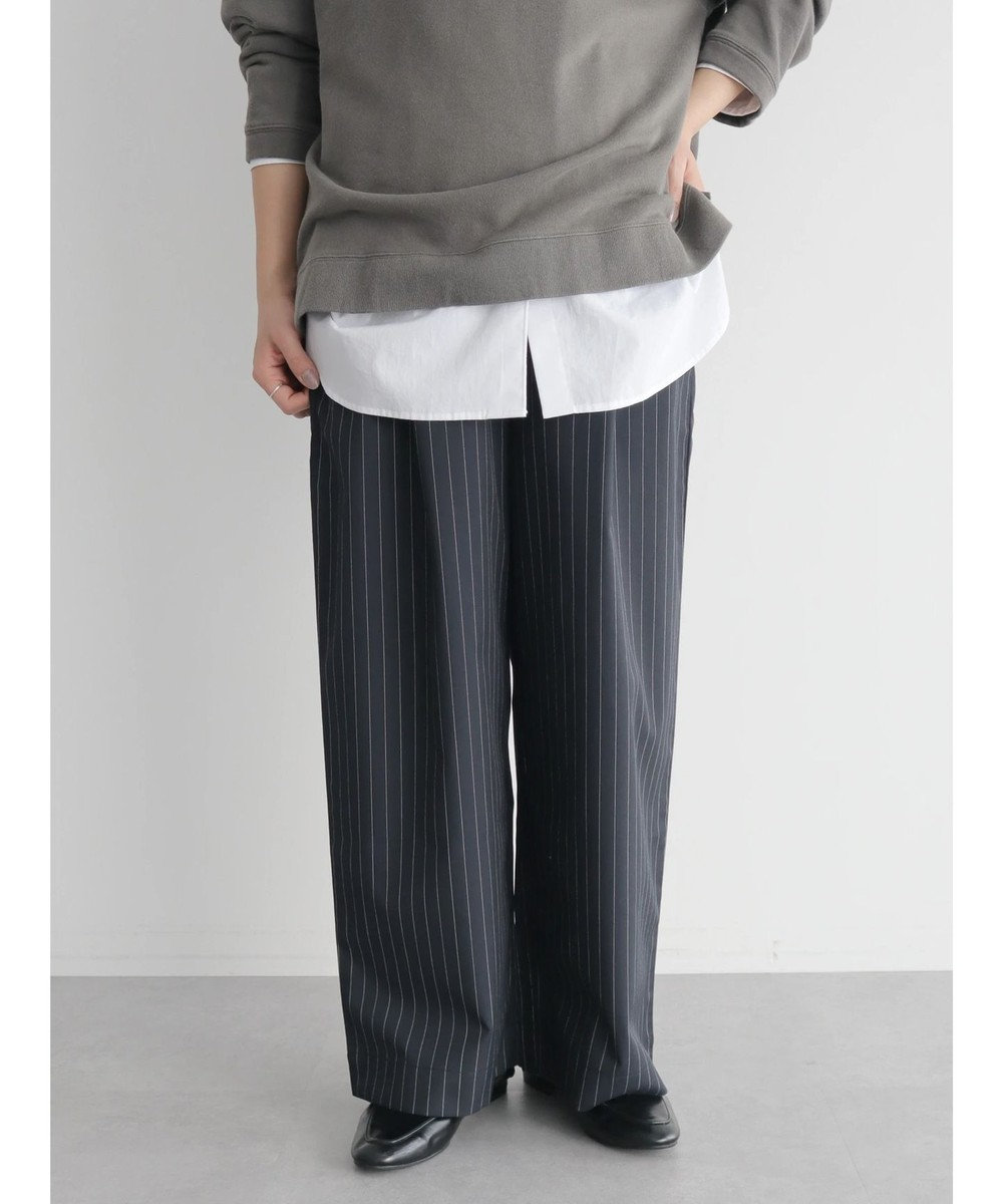 CRAFT STANDARD BOUTIQUE イージーケアピンストライプテーパードパンツ 