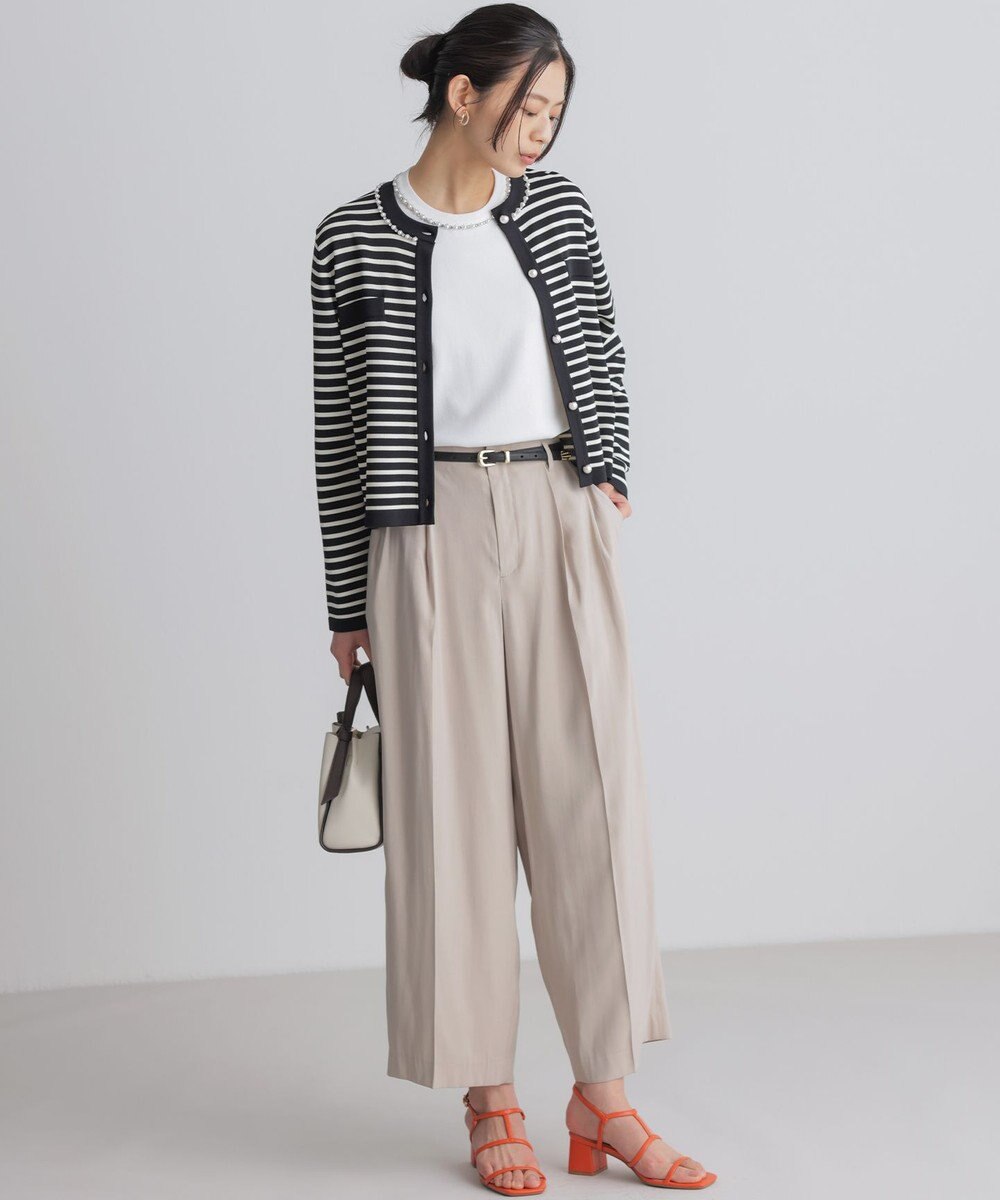 組曲 【WEB限定】クリアストレッチビジューレーン カーディガン 