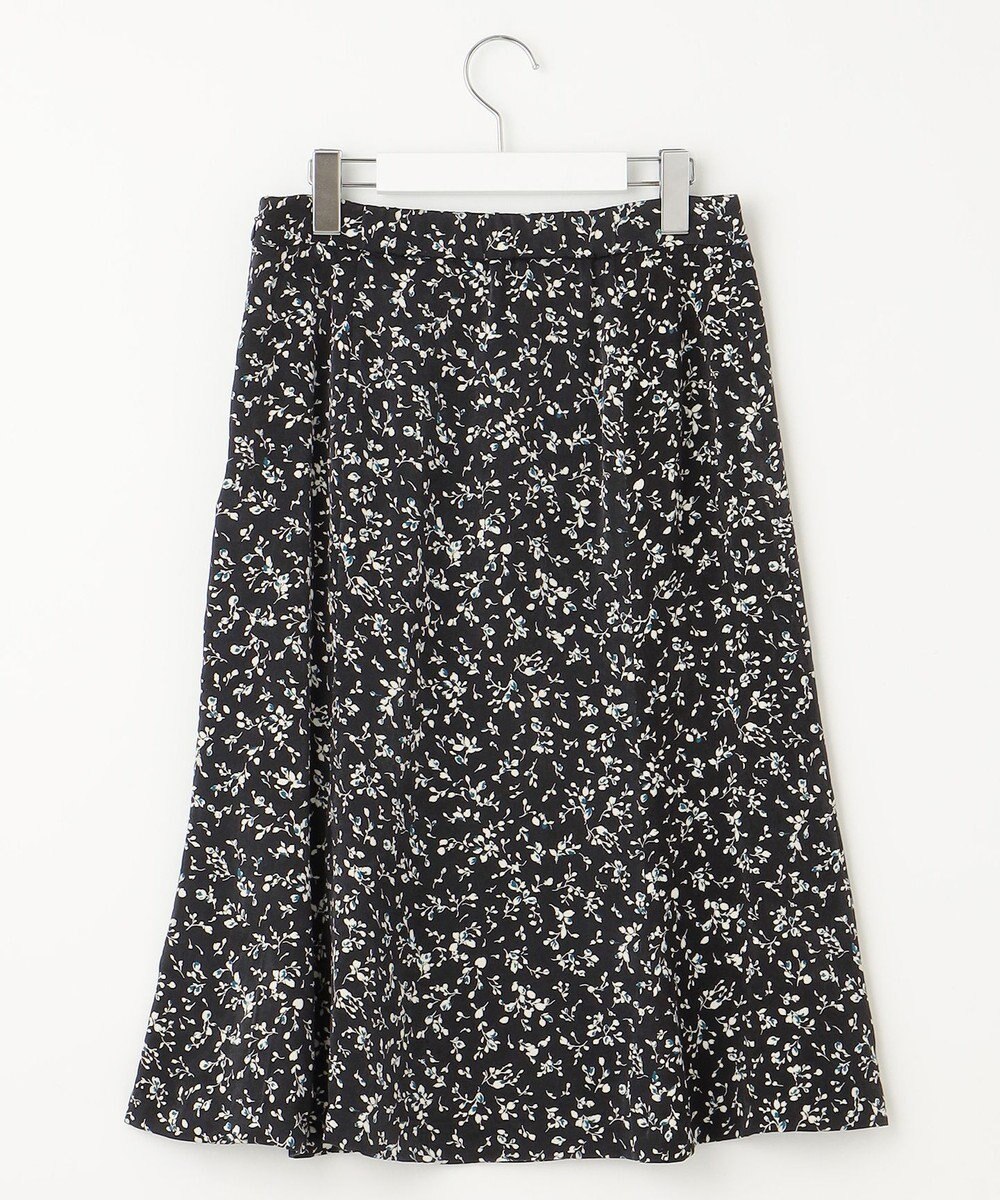 J.PRESS LADIES S 【洗える】ピーチサテン フラワープリント スカート 