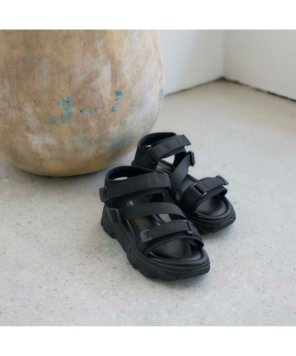 MODE ET JACOMO <noyau>トリプルベルクロ厚底スポーツサンダル 