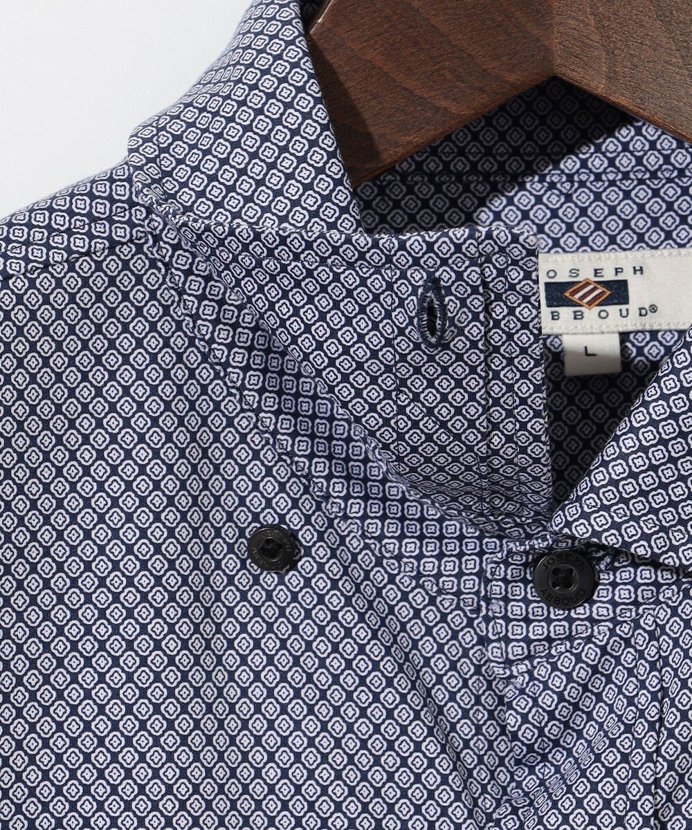 JOSEPH ABBOUD 【ストレッチ・イージーケア】コンパクトジャージープリントシャツ 