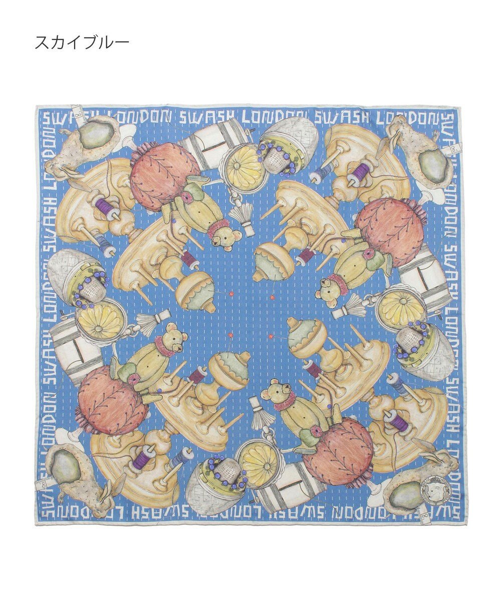 MOONBAT SWASH LONDON 大判シルクツイルスカーフ Trifle 68×68cm 日本製 
