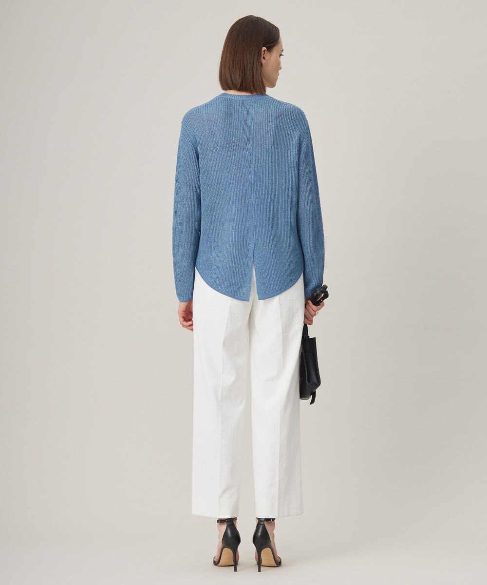 ICB 【洗える】 ペーパーブレンドシャインニット Vネックプルオーバー 