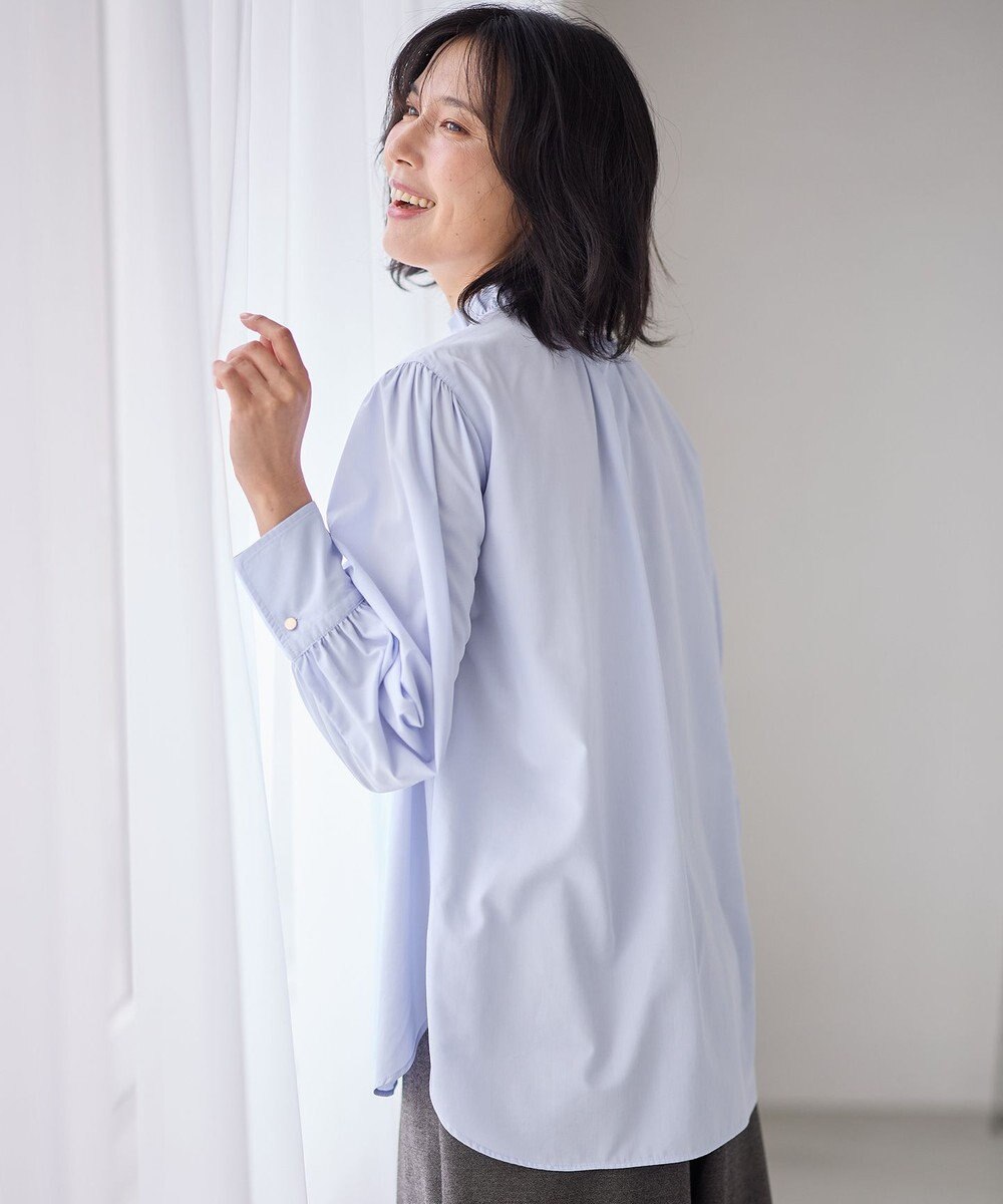 ANY 【手洗い可能/抗菌防臭/UVカット/速乾】フリルモックブラウス 