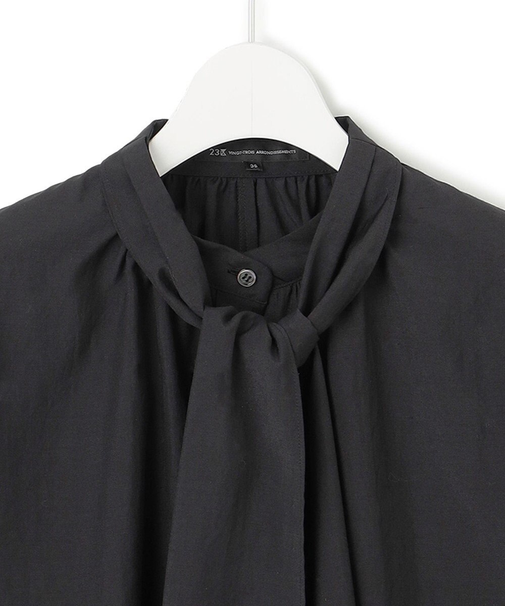 23区 S 【一部店舗限定/UVケア/接触冷感/撥水】ブライトタイプライター ボウタイ ブラウス 