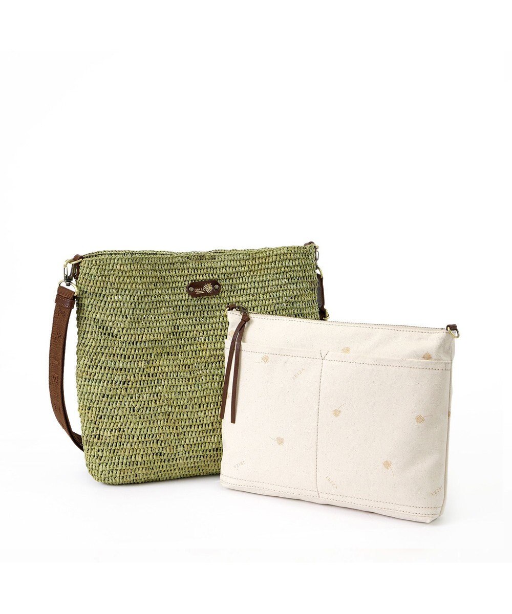 IBIZA ラフィア　ショルダーバッグ（草木染め） 