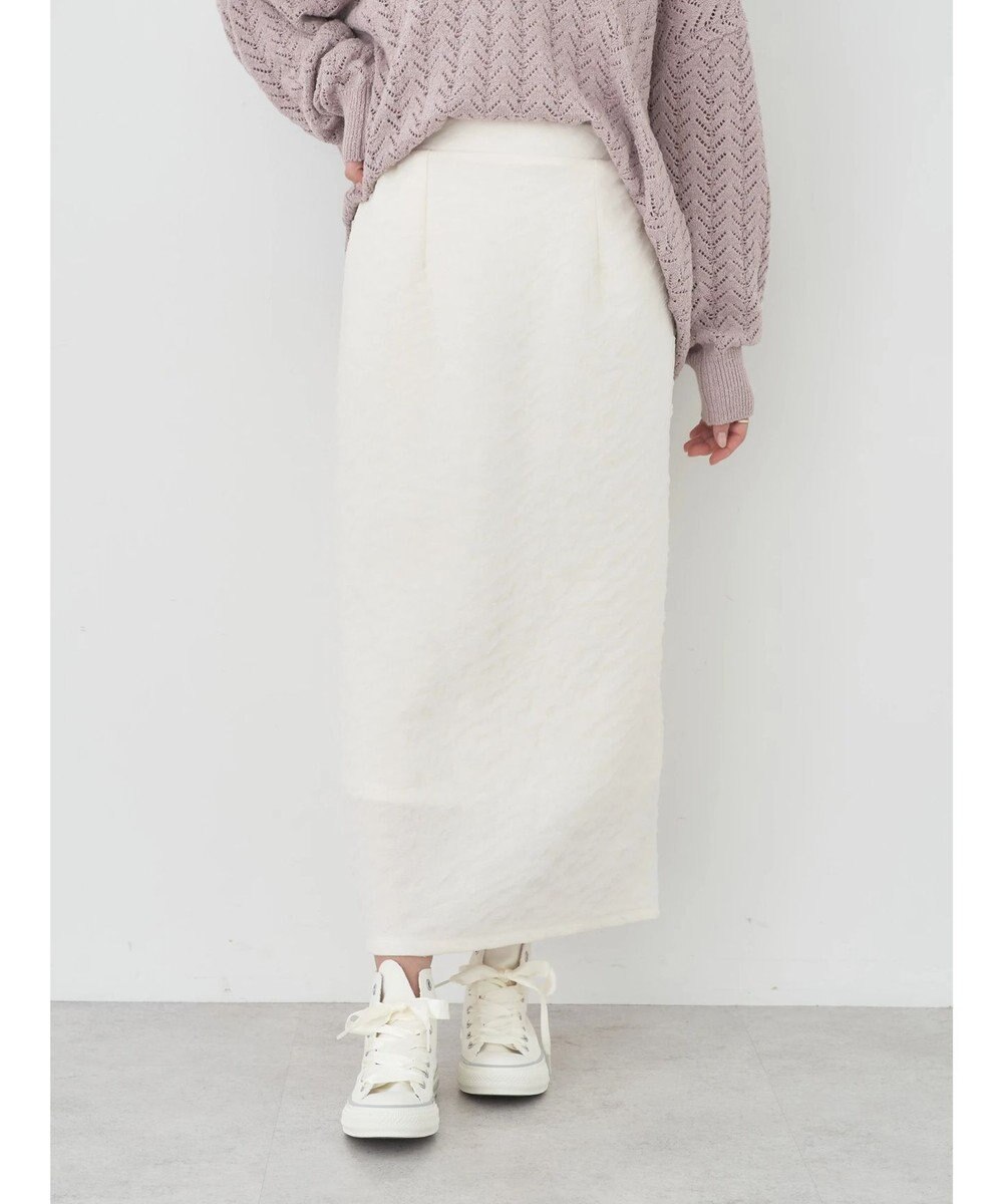 earth music&ecology ふくれジャガードナロースカート 