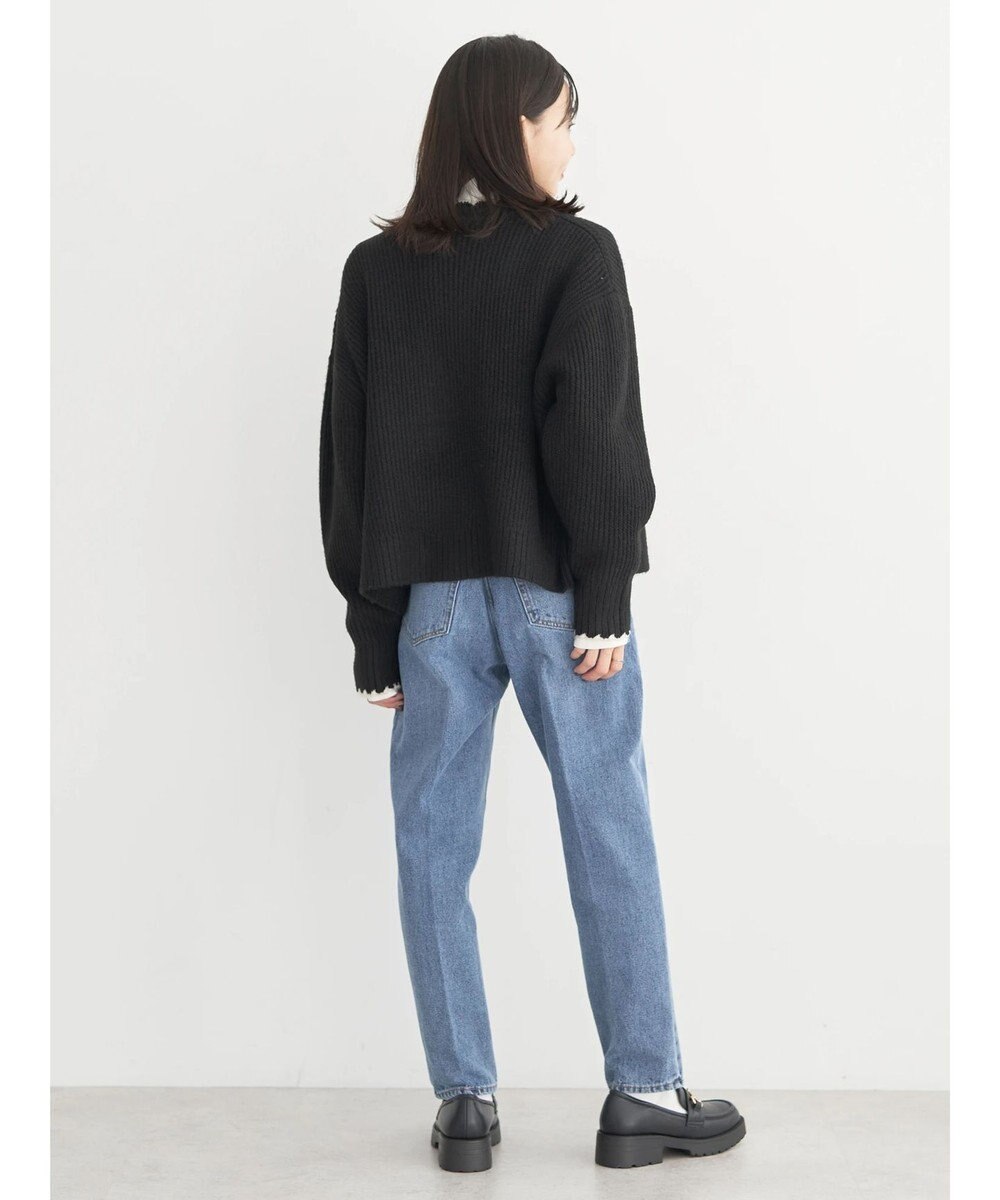 earth music&ecology スカラップニットカーディガン 