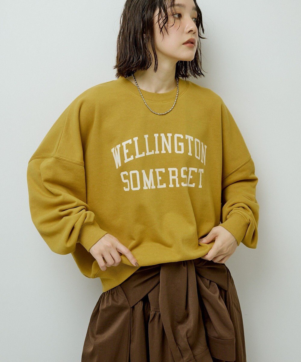 Green Parks オーバーサイズロゴ裏毛プルオーバー 