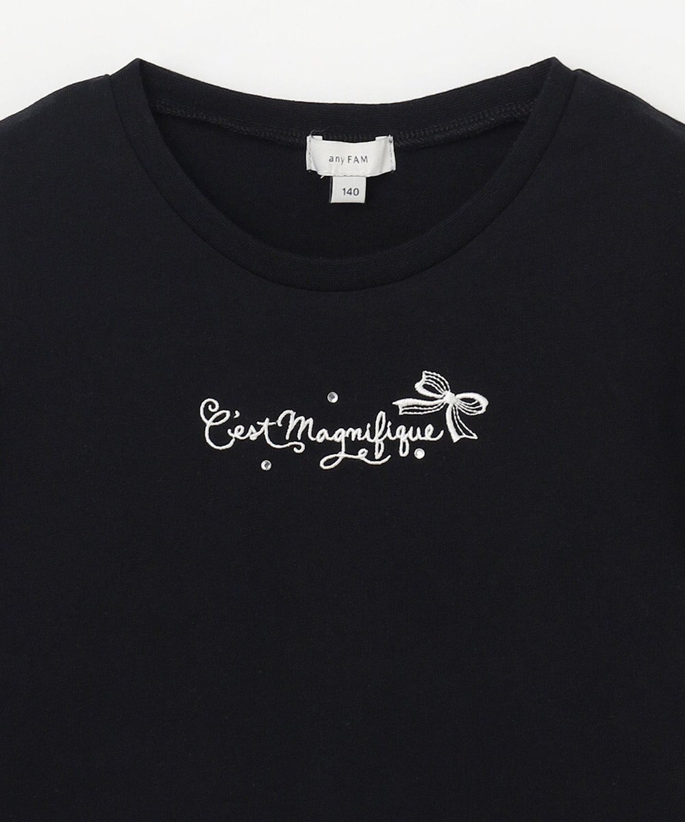 ANY KIDS 袖ギンガム 七分袖 Tシャツ 