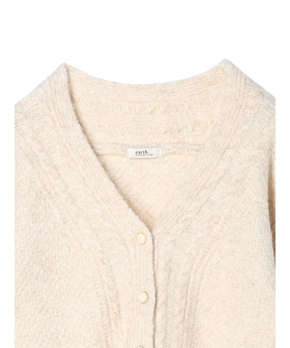 earth music&ecology ラメスラブニットカーディガン 
